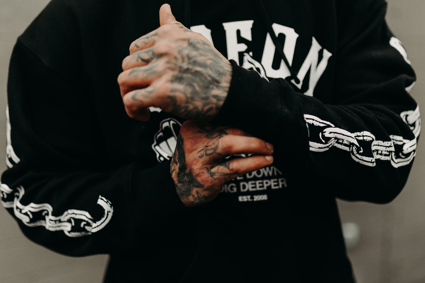 Bite Down Barbell Hoodie